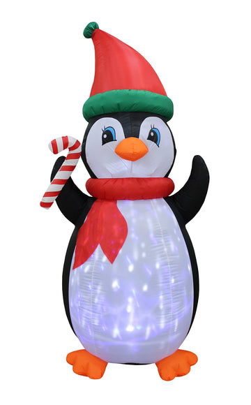 7 FT Lighted Christmas Inflatable Penguin with Twinkle LED Lights