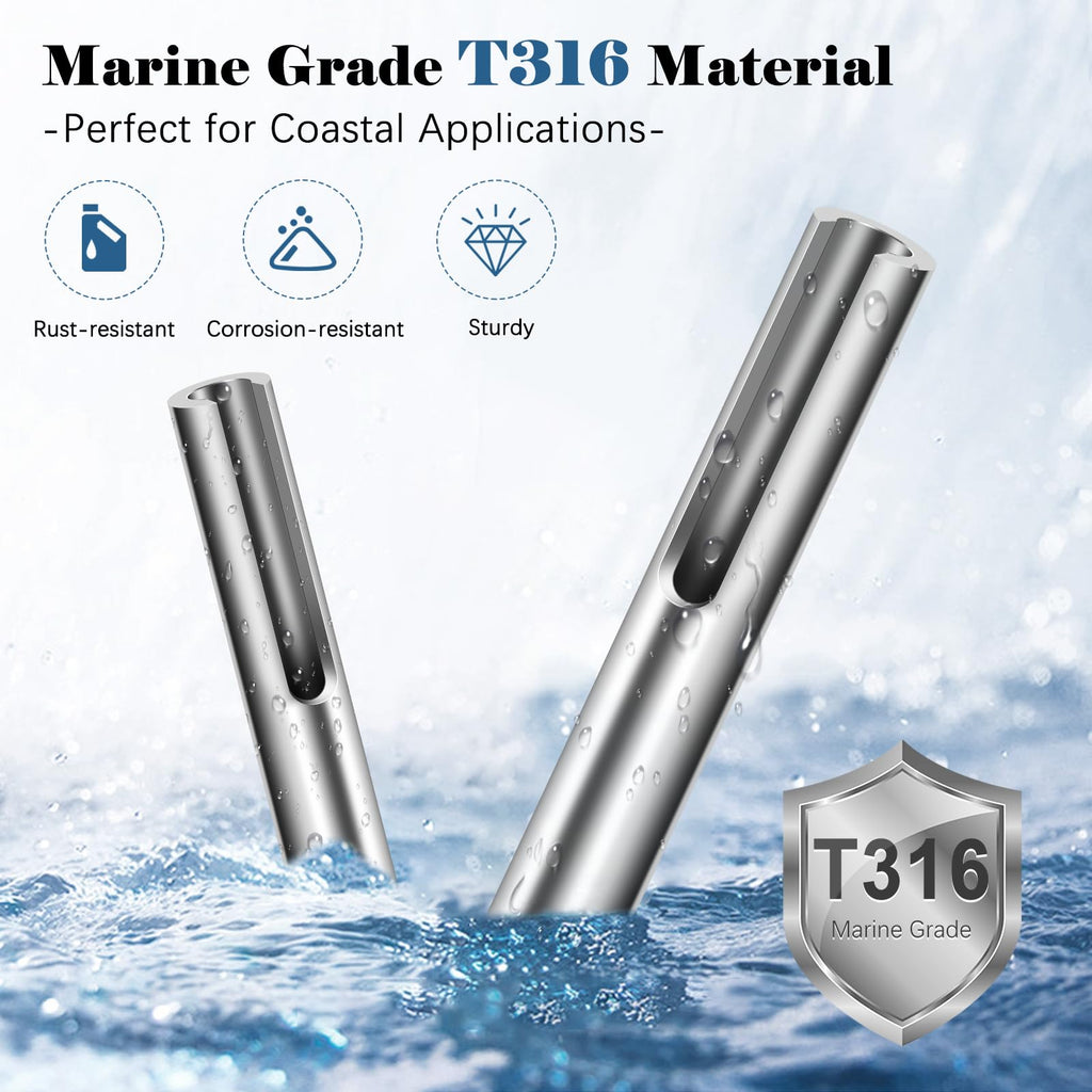 30Pack 1/8" Invisible Cable Railing Kit Terminal Toggle Anchor Angle, T316 Stainless Steel Adjustable Cable Railing