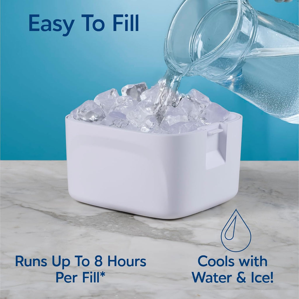 Ice Jet X3 Portable Air Cooler,Dual Mist Modes, Up to 8-Hour Cooling Time, 3