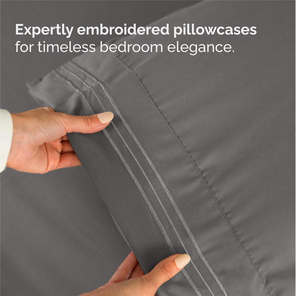 King 4 Piece Sheet Set - Comfy Breathable & Cooling Sheets - Hotel Luxury Bed Sheets for Women & Men - Deep Pockets