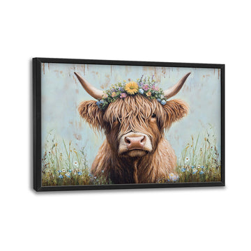 Large Highland Cow Pictures Wall Art 36''x24''