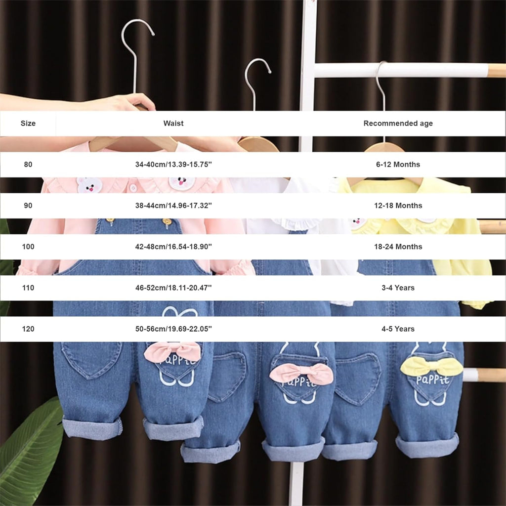 Toddler Boys 2 Piece Denim Romper Sets Baby Cute Collar Embroidered Bunny Shirts Heart Bow Jumpsuits Jean Overall