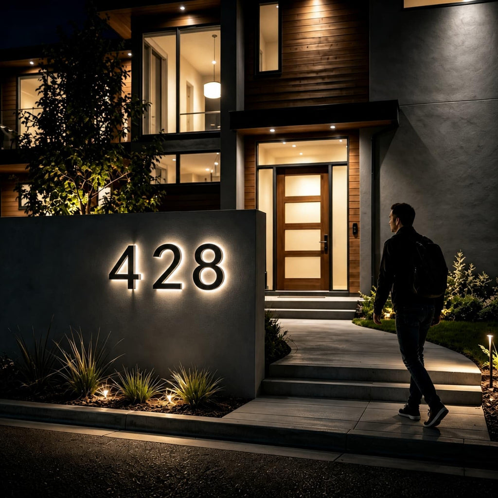 Custom LED House Numbers for Outside Light Up