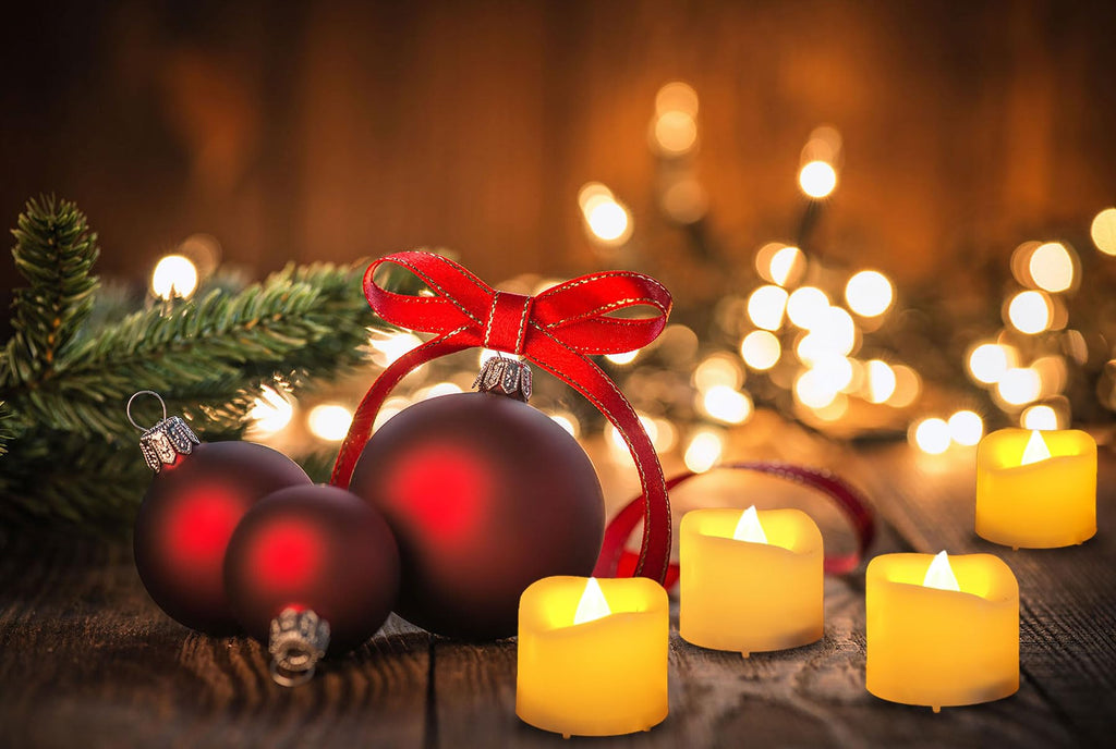 6 PCS 200 Hrs Remote Control Flameless Tea Lights, Battery Operated Led Flickering Votive Candles, Electric Outdoor