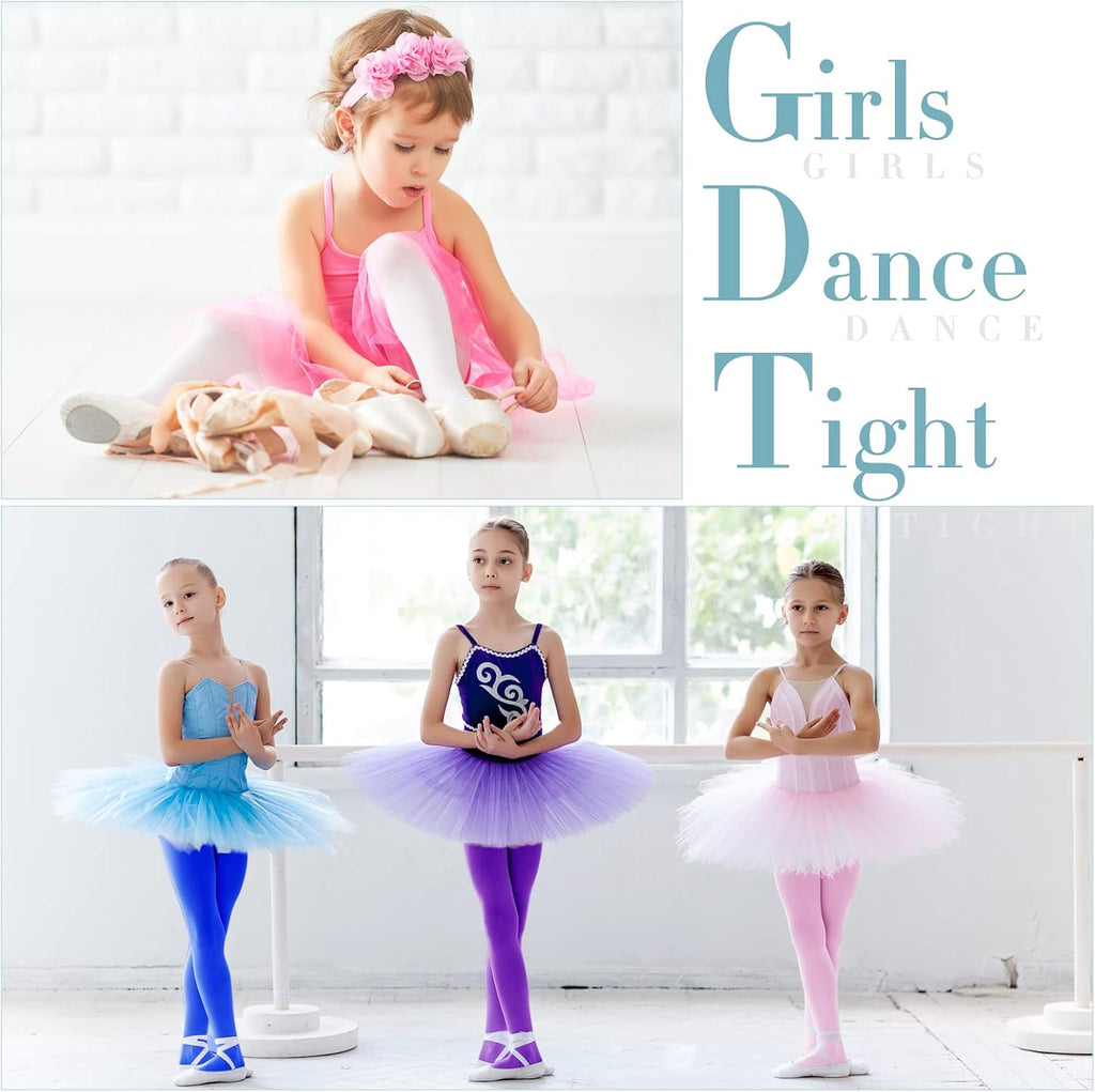 20 Pairs Girls Ballet Tights Toddler Dance Footed Tights Soft Ballet Kids Elasticity Bulk School Uniform Stockings