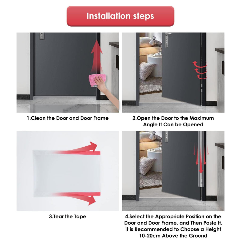 Baby Proofing Door Pinch Guard, Hinge Cover, Protector for Kids Finger Safety, Heavy Duty Jam Shield, Translucent