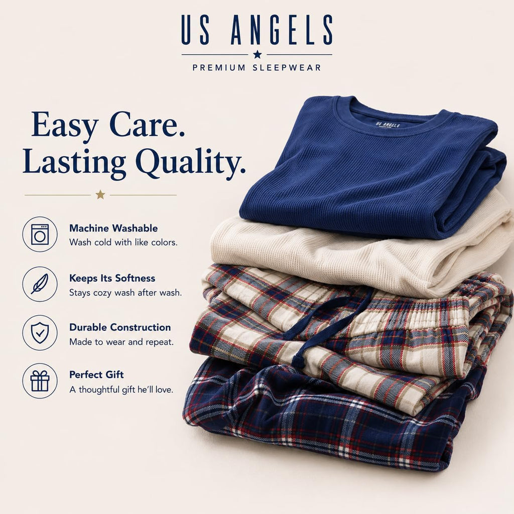 Boys Pajamas Set | Piece Long Sleeve & Fleece Pants | Soft Warm Sleepwear Pjs for Kids & Teens