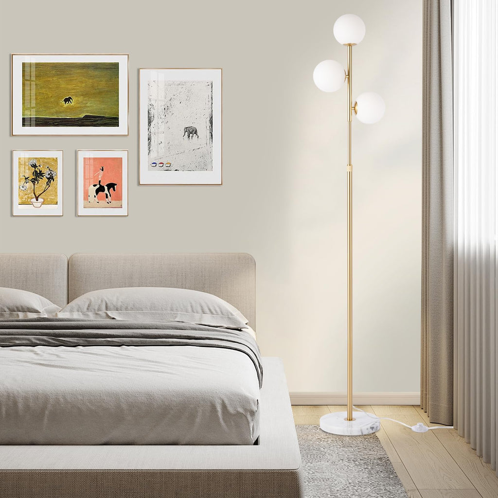 3-Globe Mid Century Modern Floor Lamps