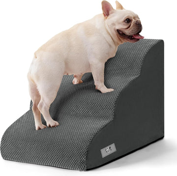 Dog Stairs for Small Dogs & Cats, 3 Steps Non-Slip Pet Ramp for Couch, 15.7"H
