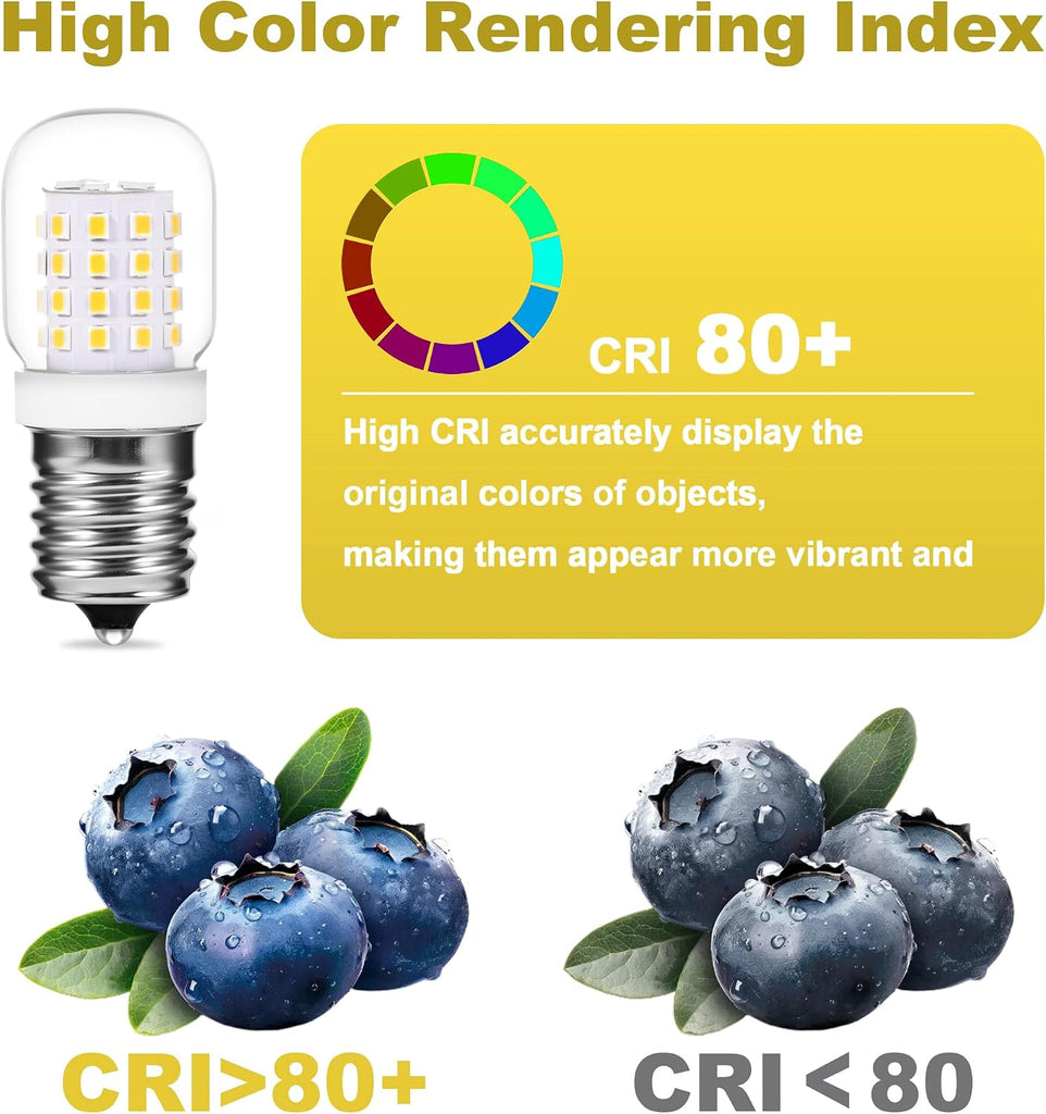 E17 LED Bulb 3W 40W Equivalent Daylight White 5000K for Microwave (4 Pack)