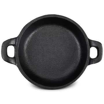 1 Pack Mini Cast Iron Skillets 5 x 5 x 1.3 Inch Pan Ramekin Set