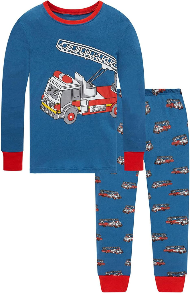 Bety Boys 4 Piece Cotton Pajamas Long Sleeve Toddlers Pjs 24M