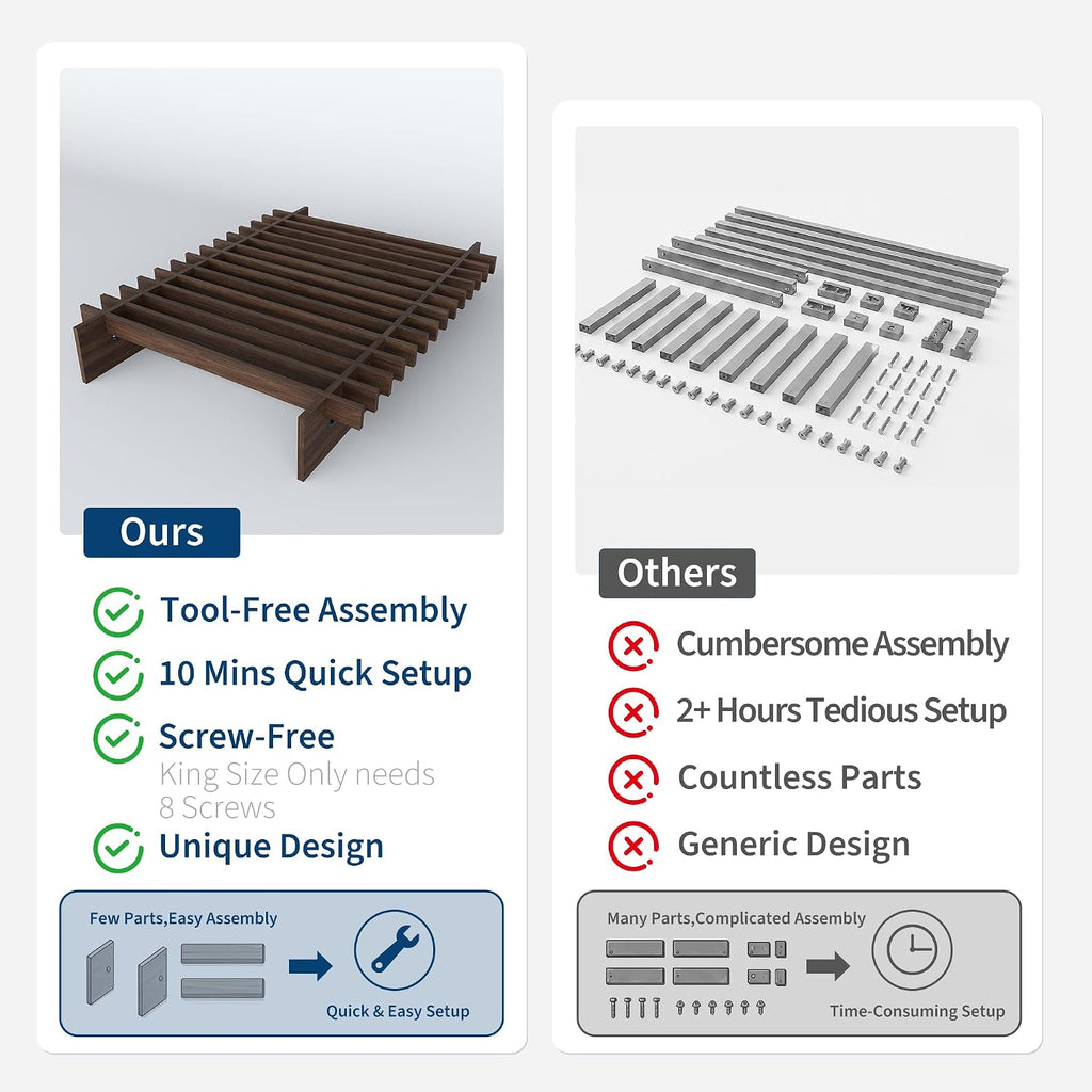 Japanese Platform Bed Frame detail