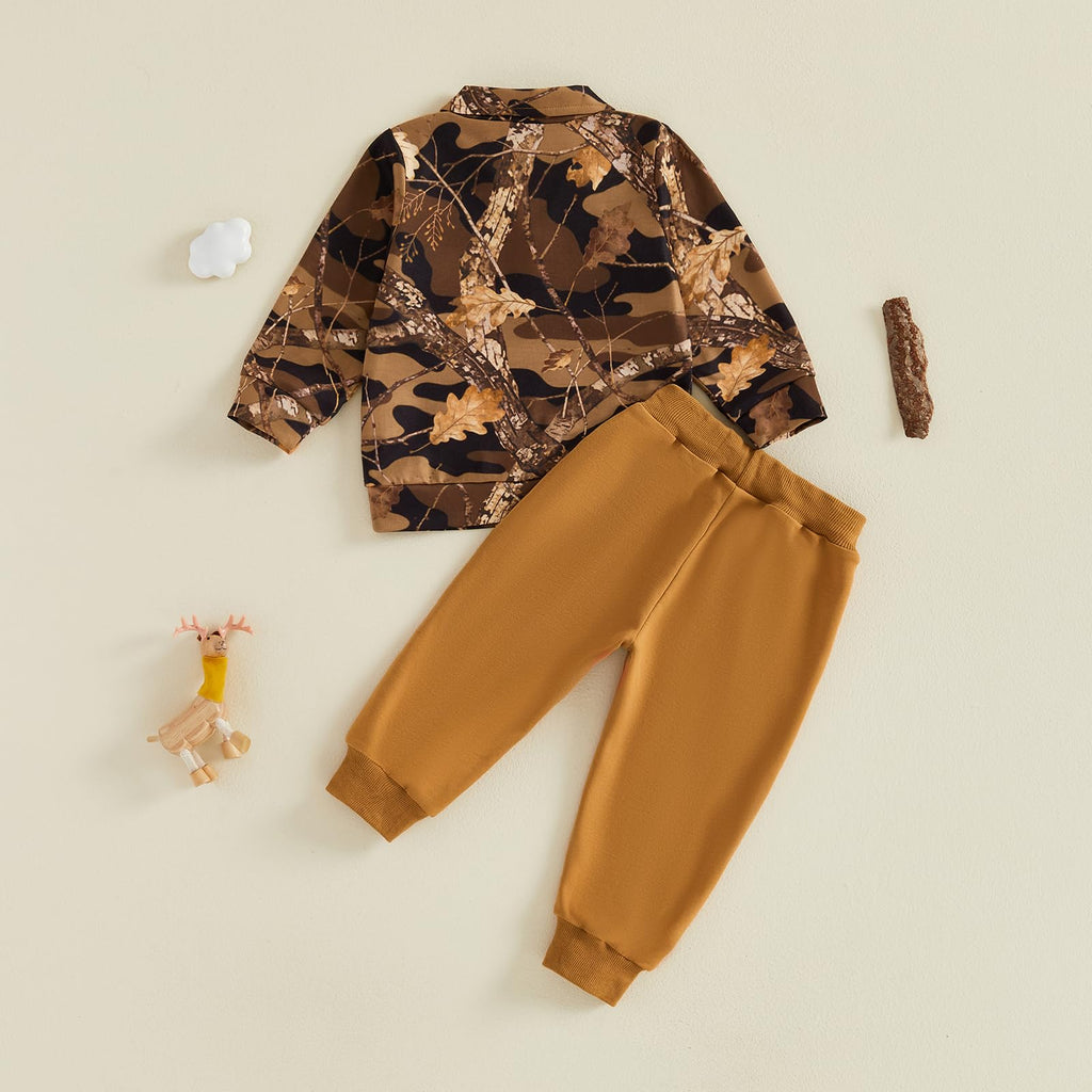 Baby Boy Hunting Outfit Deer Sweatshirt Pants Set