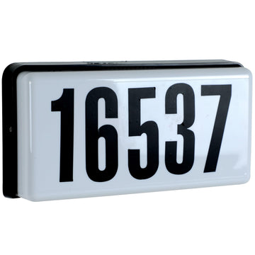 Lighted House Number Sign, 2-Light Outdoor Home Address Plaque, 10 Inch, Black