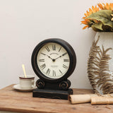 HOME Mantel Clock, Retro Desk Clock Silent-Non-Ticking Battery Operated Wooden Mantel Clock for Living Room