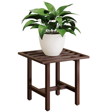 Heavy Duty Metal Plant Stand Indoor, 330 lbs Tall Iron Square Plant Stand Outdoor, Rustproof Pedestal for Large