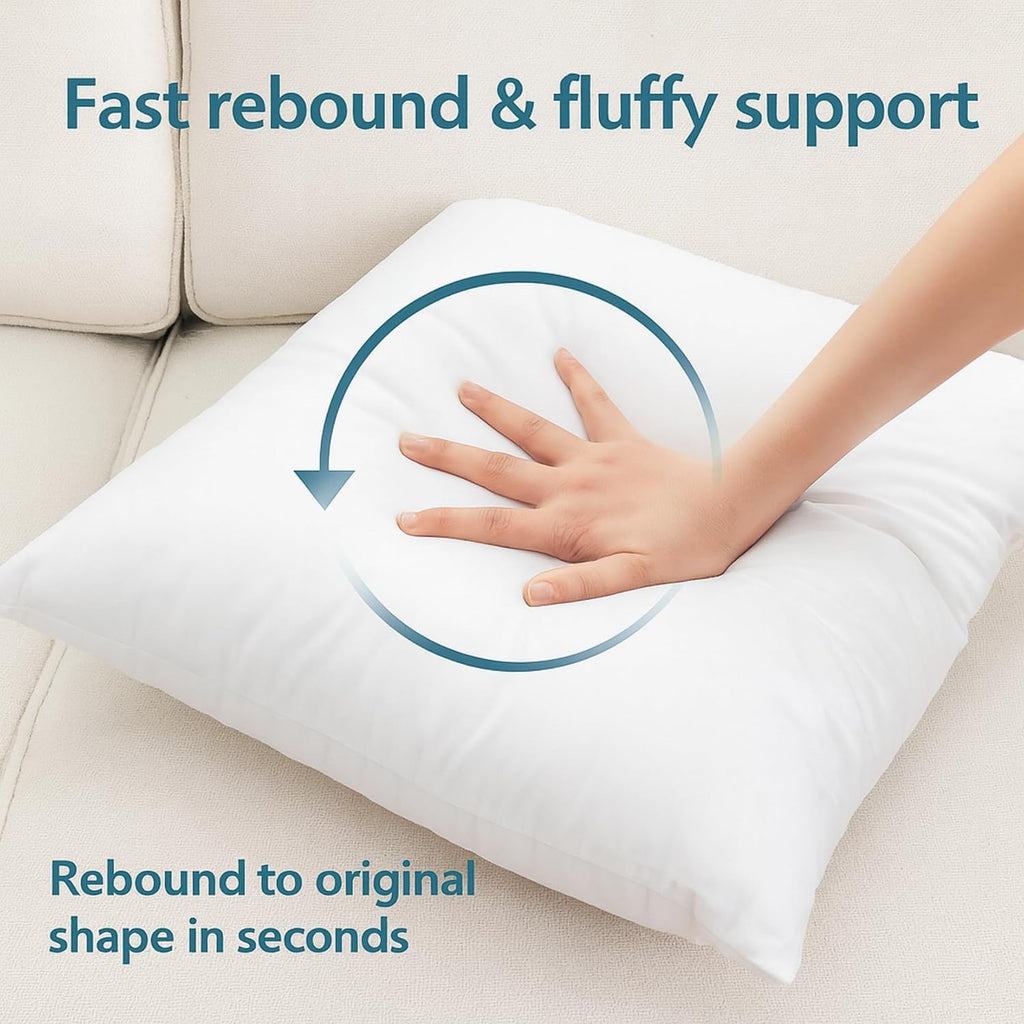 12x20 Pillow Insert White Decorative Pillows for Sofa Bed, Fluffy Pillow Inserts for Cushion Covers, Bed - Set of 2