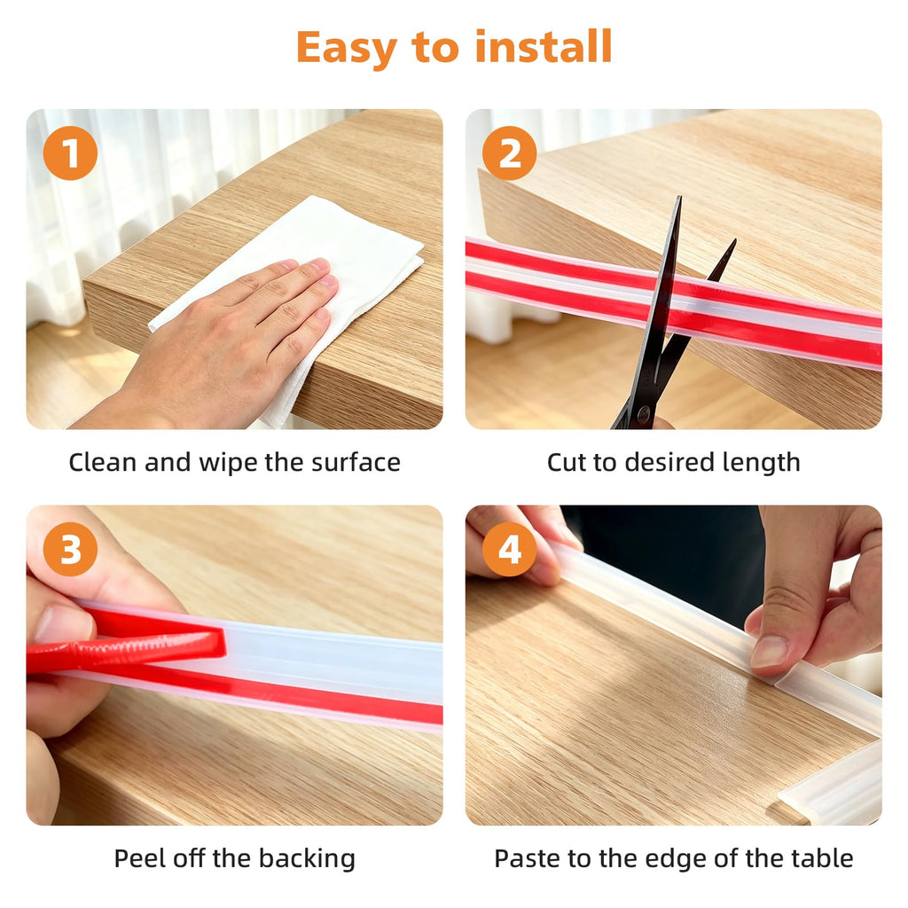 Edge Protector 100% Silicone Baby Proofing Corner Protectors Guards 13ft