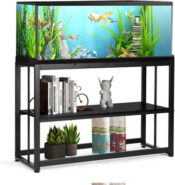 55-75 Gallon Fish Tank Stand, Metal Aquarium Stand, Black