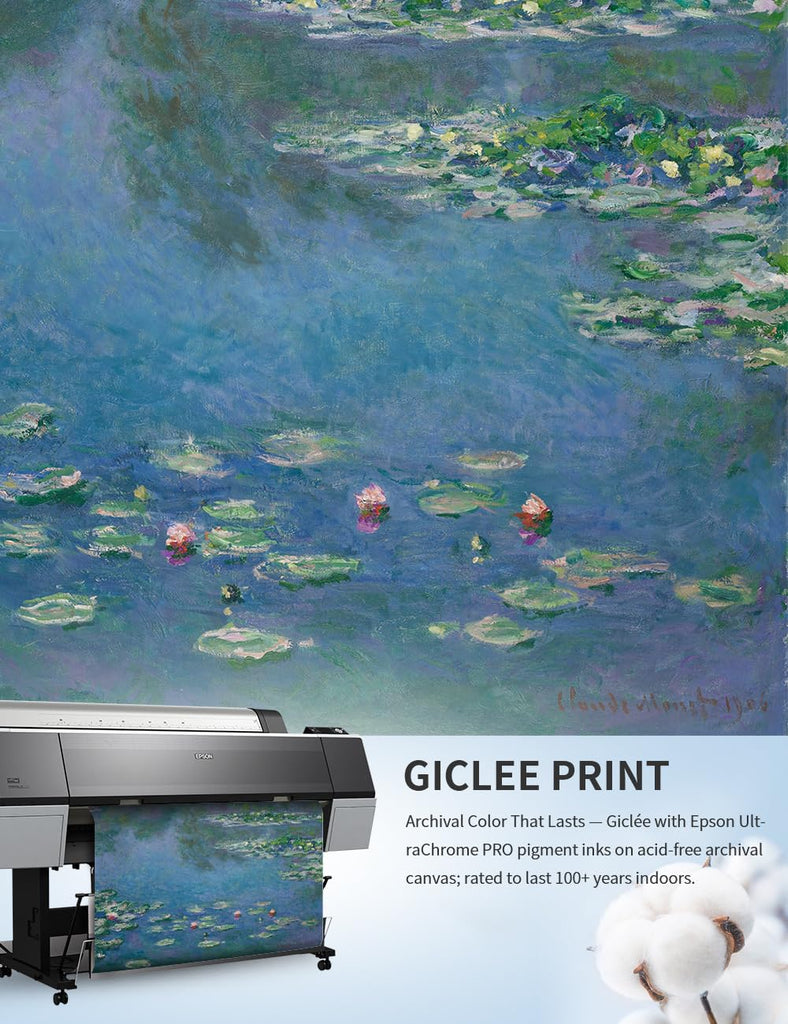 Monet Water Lilies Wall Art Framed, 1906, Image Size 20x16 in
