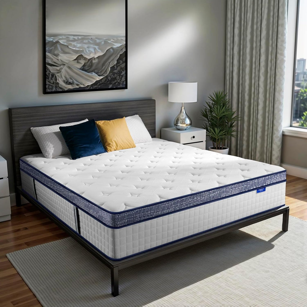 King Size Mattress , 12 Inch Luxury Hybrid King Mattress in a Box, Cooling Gel Memory Foam&Pocket Springs,Medium