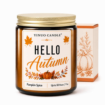 Pumpkin Spice Scented Candle, 9 oz Soy Wax Fall Candle