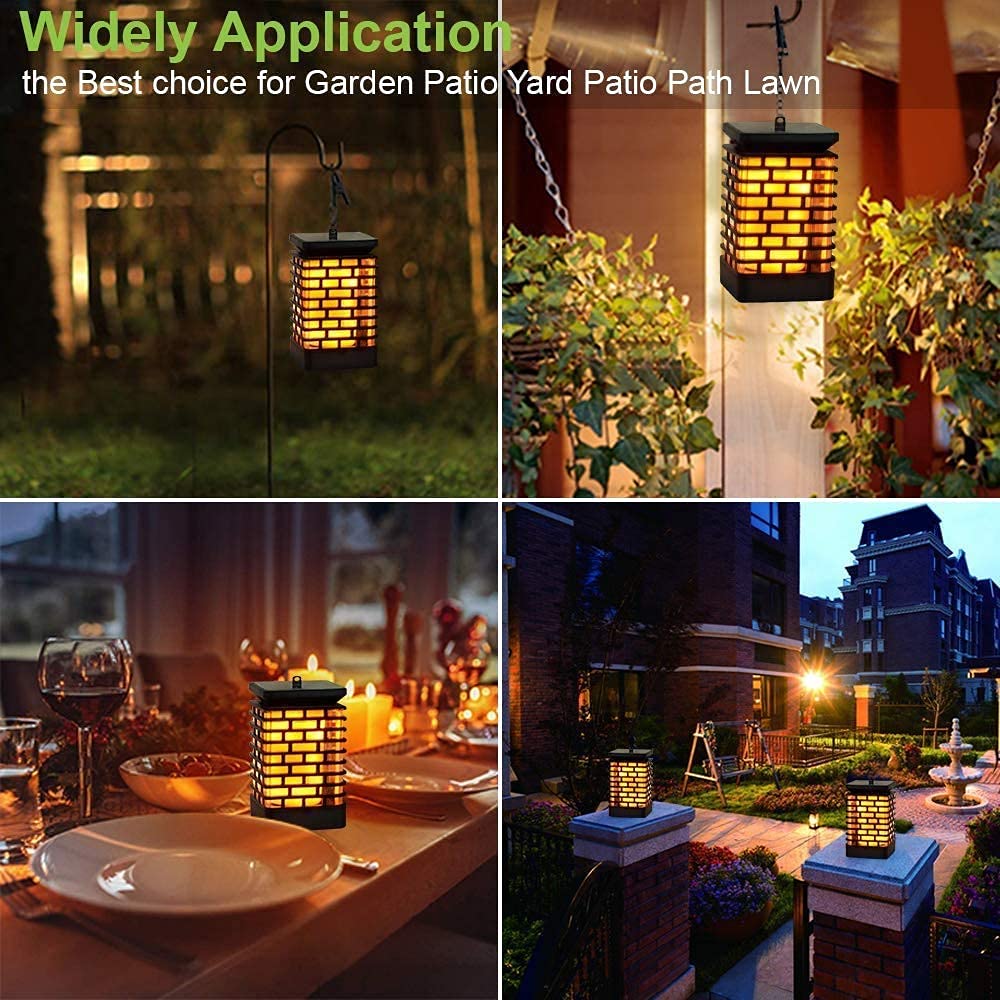 Solar Outdoor Lights 2 Pack Hanging Solar Lantern