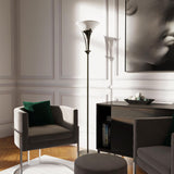 63361 Gatineau 71" Dark Bronze Floor Lamp with Alabaster Glass Shade