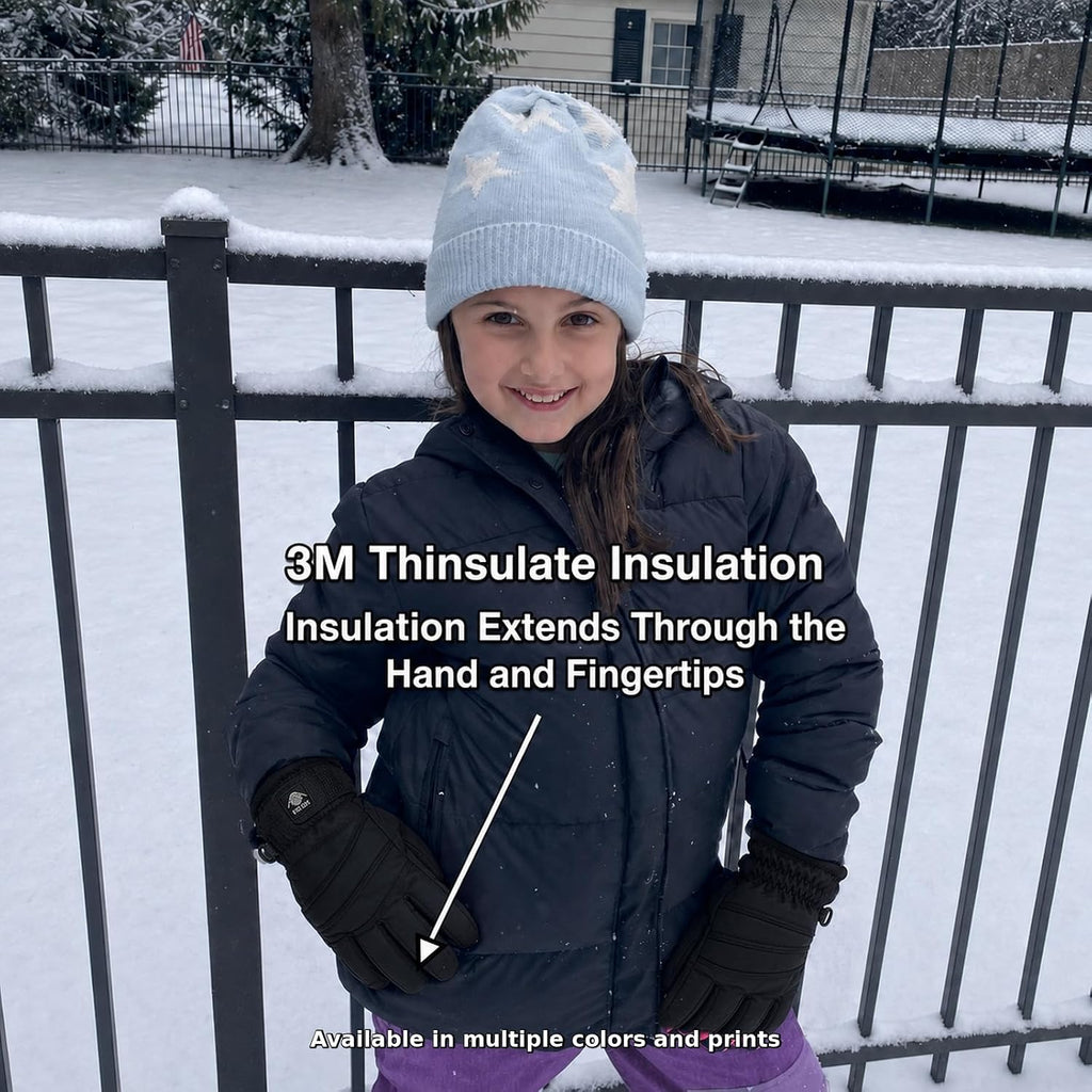 Kids Waterproof Winter Thinsulate Warm Gloves