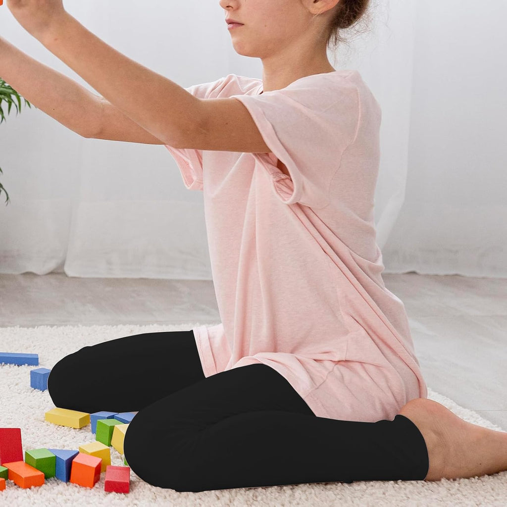 5 Pack Girls Leggings Cotton Full Length Stretchy Kids Pants Footless