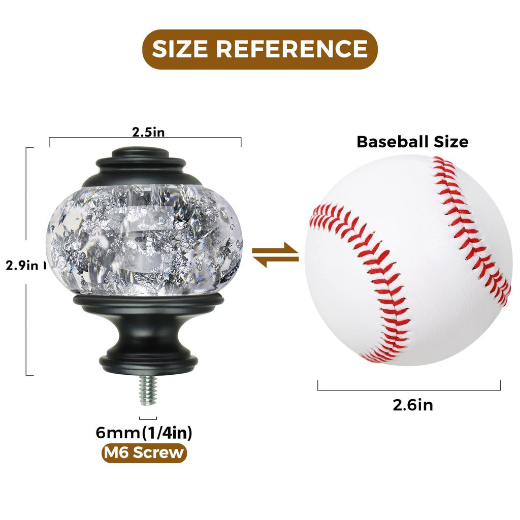 Replacement Finials for Curtain Rods (1 or 7/8 Inch), Black