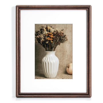 8x10 Picture Frame, Natural Solid Walnut Wood Photo Frame|HD-Tempered Glass