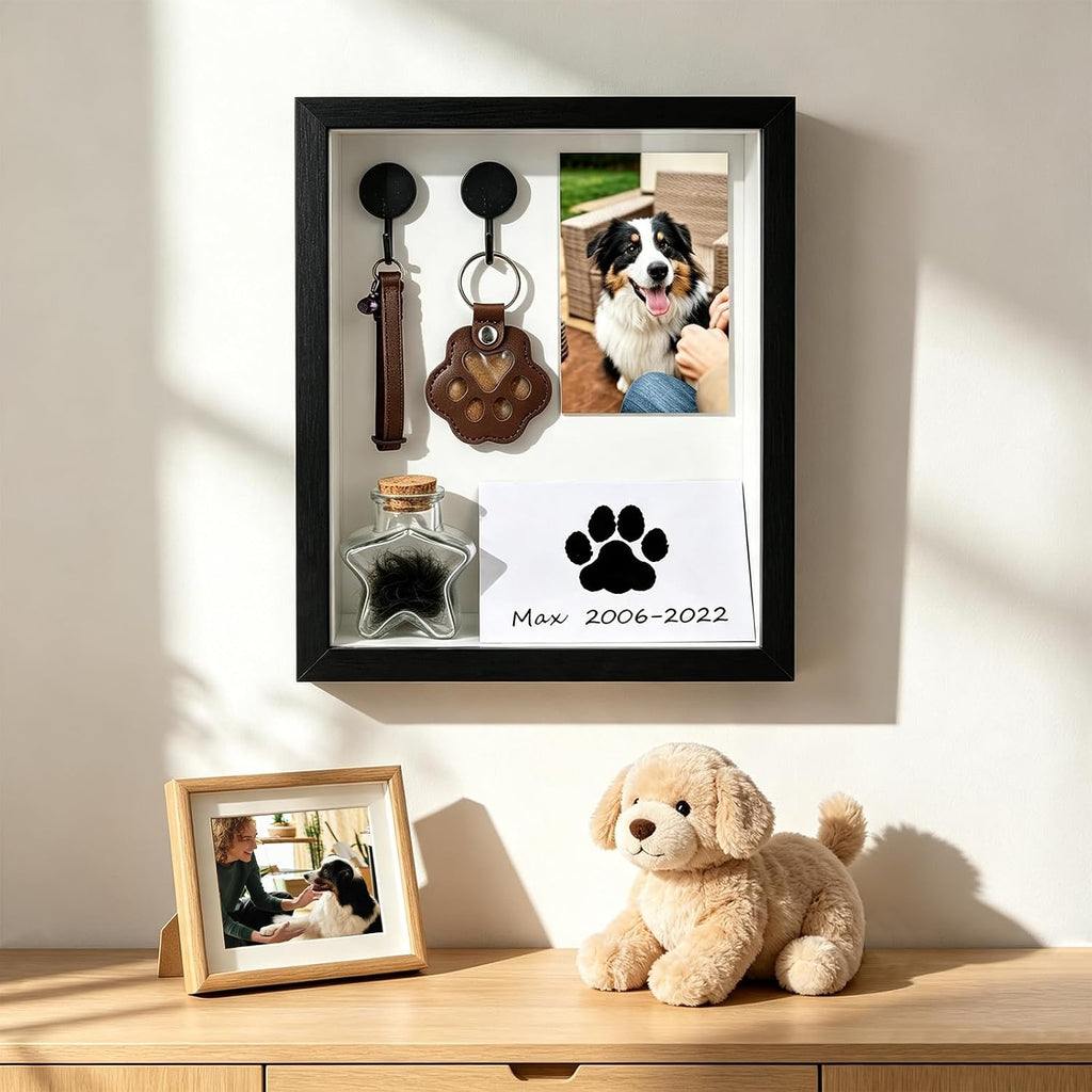 Pet Memorial Shadow Box Pet Memorial Display Case Picture Frame