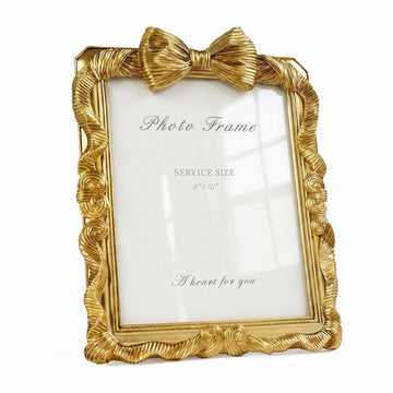 8x10 Gold Picture Frame, Vintage Bowknot Ornate Resin Frame