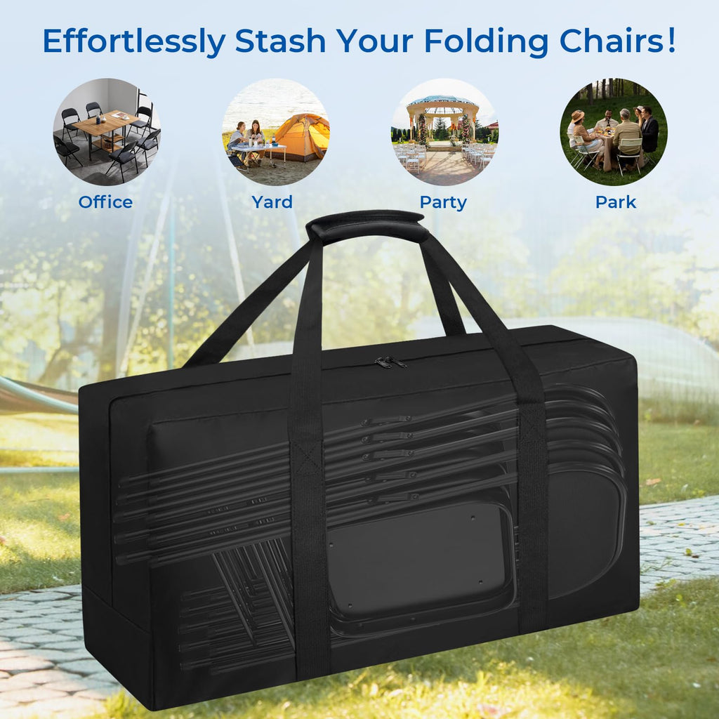 Large Waterproof Heavy Duty Folding Chair Storage Carry Bag 41x12x20 inch