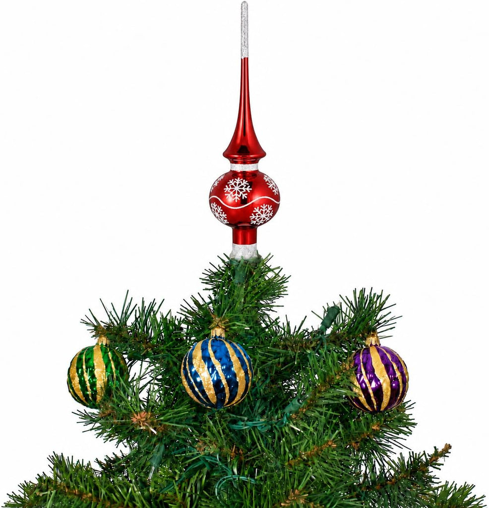 Altair Red Glass Christmas Tree Topper