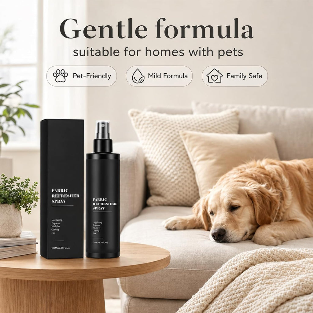 Fabric Refresher & Room Spray - Non-Toxic, Pet & Kid Safe, Plant-Based formula Long-Lasting Fresh Scent