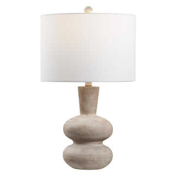 Matheo 24" Modern Sculptural Resin Table Lamp, Antique Brown