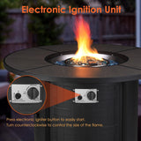 Propane Fire Pit Table 42 Inch Round – 50,000 BTU Outdoor Fire Pit with Lid, Converts to Patio Coffee Table, Certified, Includes Waterproof Cover & - Image 5