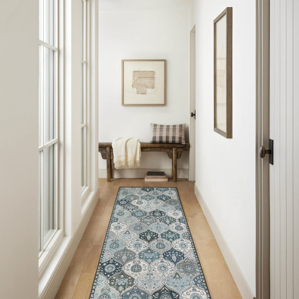 Moroccan Washable Runner Rug, 2'5''x8' Kitchen Runners s