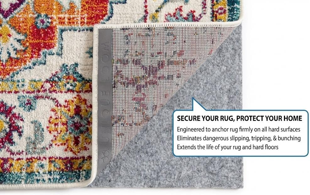 9' x 12' Everyday Performance Rug Pad 1/4" Thick Felt & Non-Slip Backing Perfect for Any Flooring Surface - Set of 108