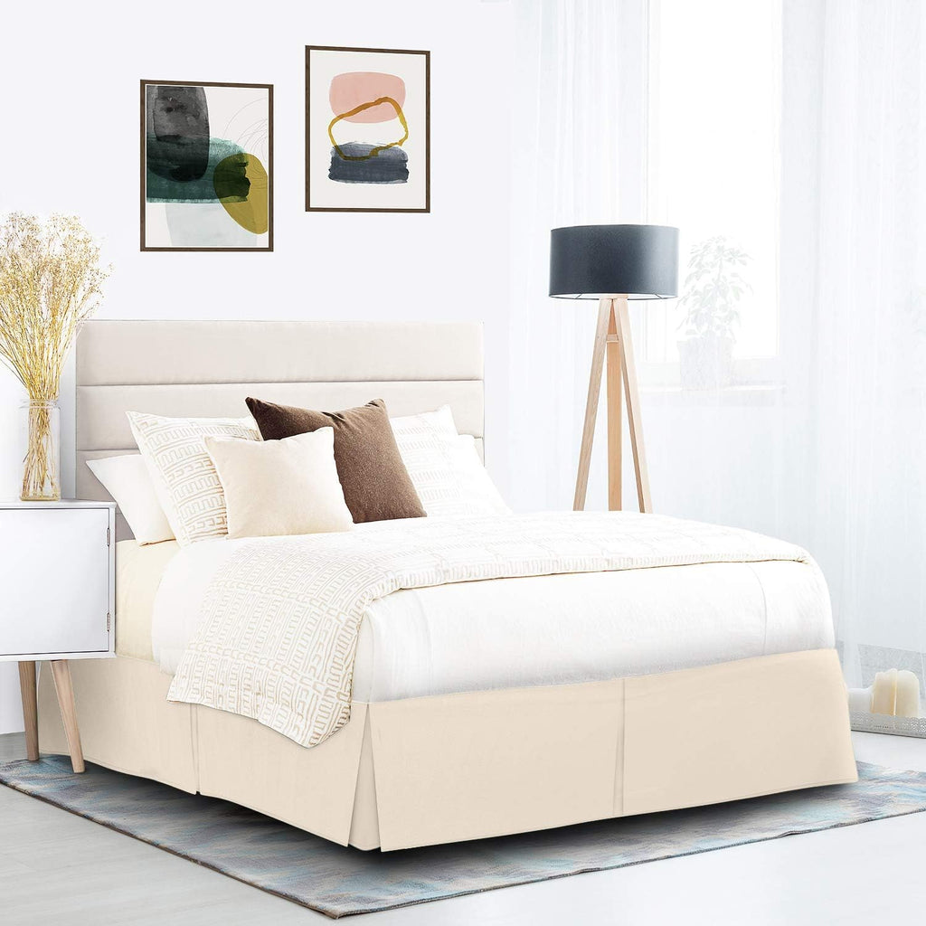 600 Thread Count Egyptian Cotton Bed Skirt - Split Corner, 39x75 Inches, 7 Inch Drop Elegant Dust Ruffle Design