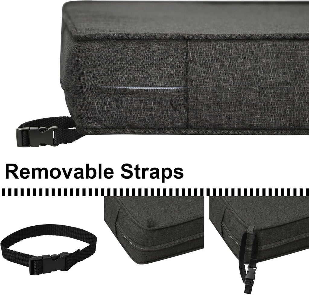 Outdoor Loveseat Cushion Set 44'' x 24'', Outdoor Cushions Furniture with Fastness Cover, Water Repellent Outdoor