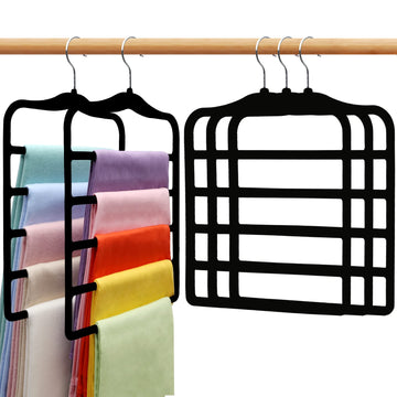 Closet Organizers and Storage, 5 Pack Velvet Pants-Hangers-Space-Saving