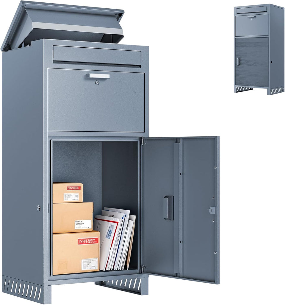 Outdoor Package Delivery Box, Extra Large Parcel Drop Box with Combination Lock