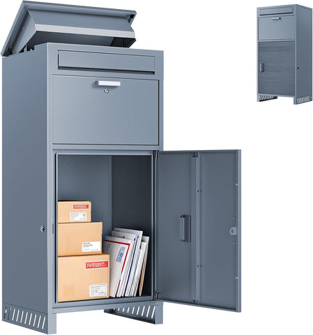 Package Delivery Boxes Drop Boxes with Secure Storage - Balck