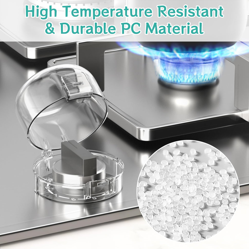 Stove Knob Covers for Child Safety - 5 Pack Upgraded Gas Stove Knob Covers