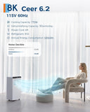 8000 BTUs Portable Air Conditioner,Up to 350 Sq.Ft. Remote Control 48dB Portable AC Unit, Dehumidifier, Fan, Sleep
