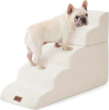 Dog Stairs for High Beds - Pet Stairs Ramp for Couch, 35D Foam Dog Steps for Small to Large Pets, with Non-Slip
